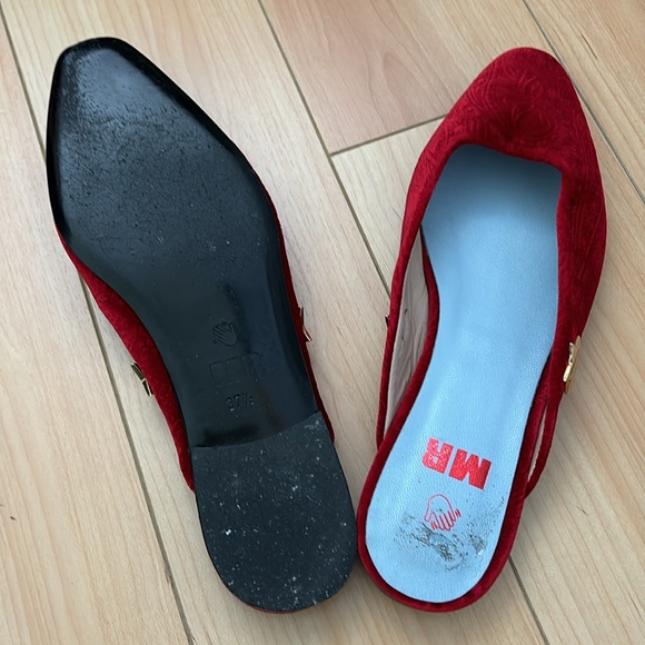 MR by Men Repeller red velvet mules - Picture 8 of 9
